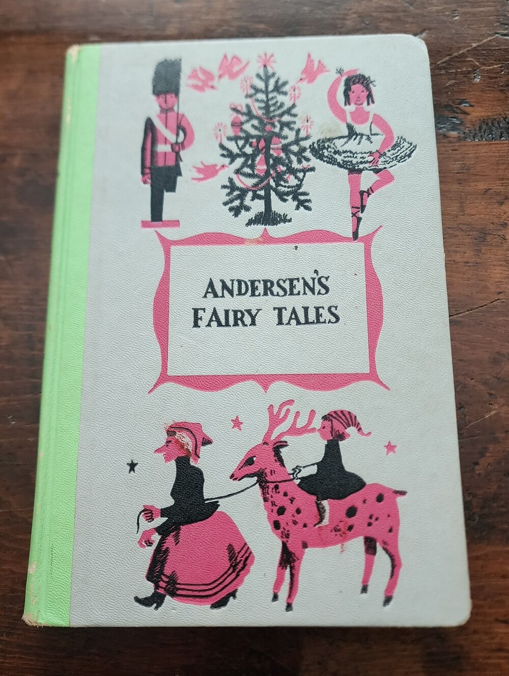 Andersen's Fairy Tales Junior Deluxe Edition Vintage Pink Green Decor 1950s